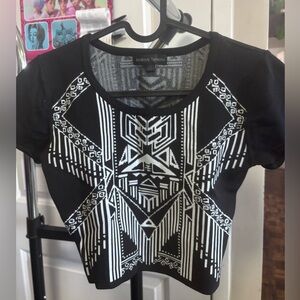 Jealous Tomato Geometric Black and White Tee